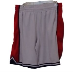 -- Spalding Red and White Athletic Basketball Shorts